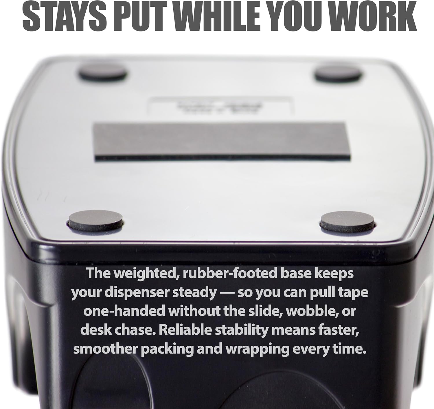 Officemate Recycled 2-in-1 Heavy Duty Tape Dispenser, 1" and 3" Cores, Black (96690) - Image 5